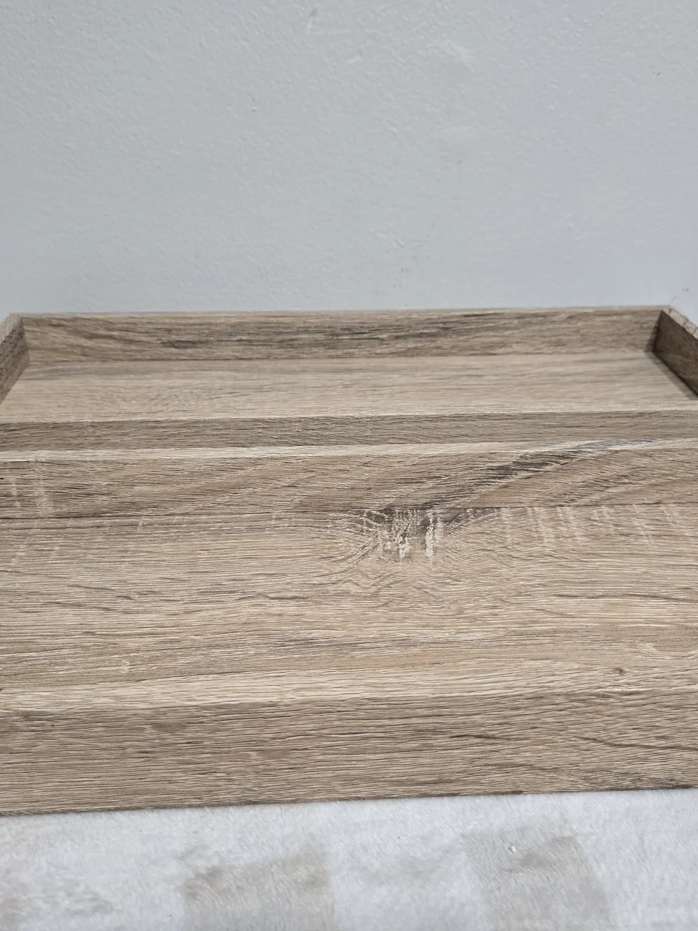 Set of 2 Large Rectangular Wood shelves Brown Wood Grain Matte